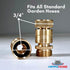 Quick Connector Garden Hose Fittings (2 Pack) - Leak Free - 3/4" Snap-On Water Hose Adapter for Quick Release - Solid Brass - Quick Connection Gar...