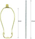 Lamp Kit, Table Lamp Wiring Kit with 8 Inch Harp, 3-Way Socket 2 Pieces 12" Lamp Pipe, with Instructions for DIY Lamp Design or Repair (8 Inch Bra...