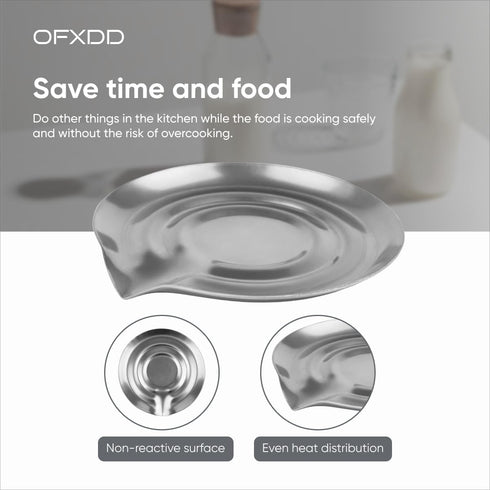 Pot Minder - Stainless Steel Pot Watcher Disc - Boil Over Preventer for Milk - Boil Control Disc for Kitchen Pots, 2 Pcs...