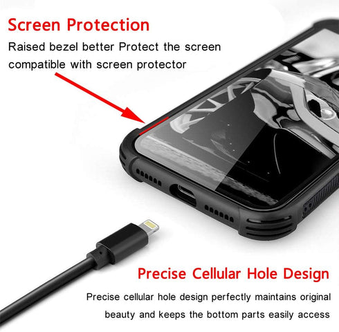 for iPhone 6/6S Case, Military-Grade Protection, All-Around Shockproof Corners, Anti-Scratch Phone Case for iPhone 6/6S, Old Flag...