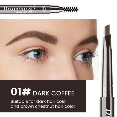 evpct Eyebrow Stamp Pencil Kit for Eyebrows, Makeup Brow Stamp Trio Kit with Waterproof Eyebrow Pencil, Eyeliner, Eyebrow Pomade, 10 Eyebrow Stenc...