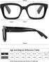 3 Pack Oversize Square Design Reading Glasses for Women, Blue Light Blocking Reader (Black&Leopard&Transparent, 1.75)...