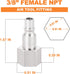 GASHER 10PCS 3/8-Inch NPT Female Industrial Air Tool Fitting, 3/8-Inch High Flow Pneumatic Plugs Max Working Pressure 300PSI...