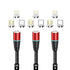 N. NETDOT Magnetic Charging Cable,3in1 Gen12 3 Pack (3.3ft/red) Max 18W Fast Charging Magnetic Phone Charger and Data Transfer Magnetic Charger fo...