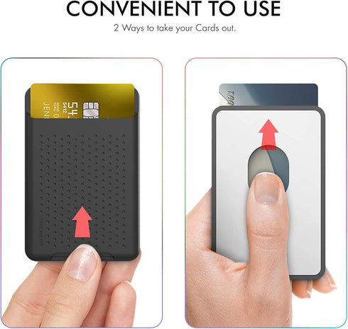 BIAJIYA Card Holder for Back of Phone for Stand MagSafe Magnetic Silicone Wallet Compatible with iPhone17/16/15/14/13/12/12 Pro/ 12 Mini/ 12 Pro M...