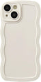 Caseative for iPhone 14 Case, Solid Color Curly Wave Frame Soft Compatible with iPhone Case (White,iPhone 14)...
