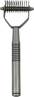 Professional Pet Grooming Undercoat Shedding Dematting Rake, 12 Teeth Wide...