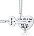YEEQIN 2PCs Couples Necklaces, Couple Necklace Set, Gifts for Girlfriend Wife, Personalized Couples Jewelry - You Hold The Key to My Heart Forever...