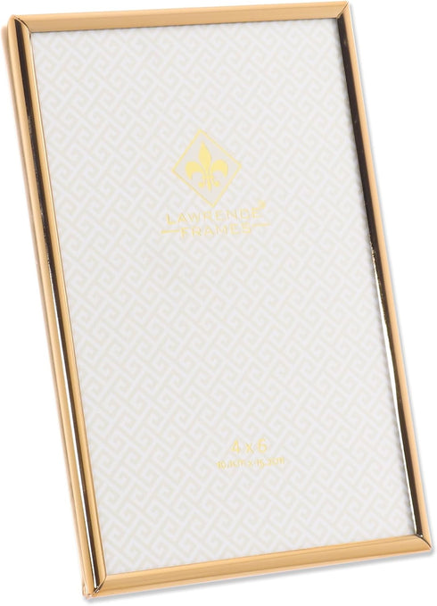 Lawrence Frames 670046 4x6 Simply Gold Metal Picture Frame...