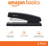 Amazon Basics Stapler with 1000 Staples, Office Stapler, 25 Sheet Capacity, Non-Slip, Black, 3 Pack...