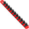 Ernst Manufacturing 13-Inch Magnetic Socket Organizer with 11 1/2-Inch Twist Lock Clips, Red - 8416M-Red-1/2...