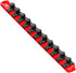 Ernst Manufacturing 13-Inch Magnetic Socket Organizer with 11 1/2-Inch Twist Lock Clips, Red - 8416M-Red-1/2...