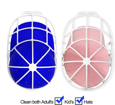 2 Pack Hat Washer with Mesh Bags, Fit for Adult/Kid's Hat Washer Frame, Dishwasher Hat Rack Protector Organizer Storage...
