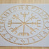 XUAN YANG 2PCS 12X12 Inches Viking Stencils for DIY Decor Reusable Vegvisir Stencil for Wood Home Wall Furniture Art Painting 0.3mm(12mil)...