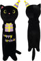 Long Cat Plush Pillow, 24inch Cute Birthday Plush Black Cat Plush, Birthday Stuffed Animal,Long Cat Plushie Soft Cat Hugging Pillow for Kids, Boys...