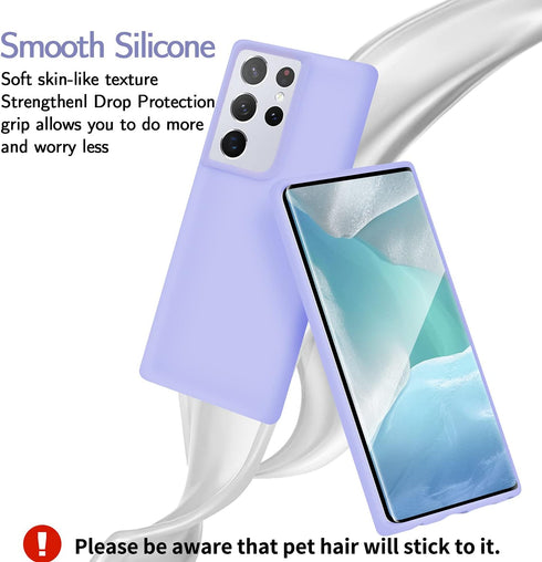 Liquid Silicone Case Compatible with Galaxy S21 Ultra 5G, Gel Rubber Full Body Protection Shockproof Cover for Galaxy S21 Ultra 5G 6.8 inch 2021 [...