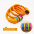 Bike Lock Cable - 4 Feet Resettable Cable Lock - Self Coiling 5 Digit Combination Bicycle Lock (Orange)...