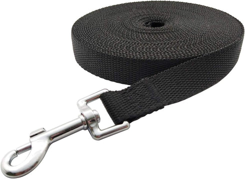 Nylon Training Dog Leash for Small Medium Large Dogs, 15ft 20ft 30ft 50ft Long Leash Dog/Puppy Lead for Obedience Recall Training, Camping (1" x 3...