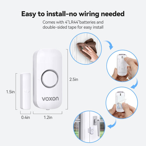 Door Window Alarm for Kids Safety, VOXON Wireless Door Alarm for Home Security Personal Security Window Alarms Sensor Burglar Door Alarm for Home,...