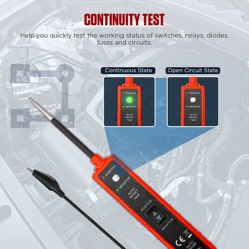 Power Circuit Probe Tester 6V-24V DC Test Light Automotive Short Circuit Finder 12V Auto Electrical Tester Kit 12 Volt Car Fuse Tester Tool Compon...