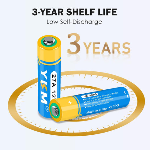 A27 12 Volt Alkaline Battery LR27A MN27 L828F 27A 12V Battery for Ceiling Fan Remote Garage Door Opener...