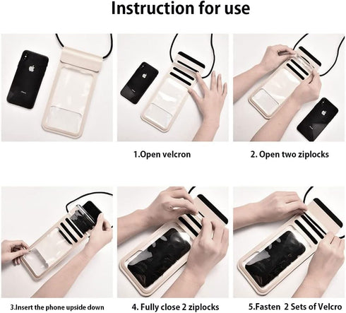 Waterproof Phone Pouch,IPX8 Waterproof Phone Case Bag Holder Dry Pouch for iPhone 13 Pro Max/13 Pro/13/12/12 Pro Max/11/11 Pro Max/Xs Max/XR to 6....