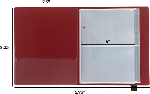 Samsill Plastic Recipe Holder, Recipe Book with Plastic Sleeves, Holds up to 88 Recipe Cards, 4x6 Index Cards, Customizable Cover...