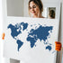 FINGERINSPIRE 4 Pcs Big World Map Painting Stencil 8.3x11.7 inch Reusable World Map Combination Pattern Drawing Template Continental Plate Decor S...