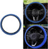 Stretch Elastic Steering Wheel Cover, All-Season Comfort, Warm in Winter & Cool in Summer, Universal 15 Inch Microfiber Breathable Ice Silk, Anti-...