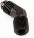 45 Degree Elbow -4 AN Male Flare to 1/8" NPT Male Fitting Adapter Connector Aluminum Black...