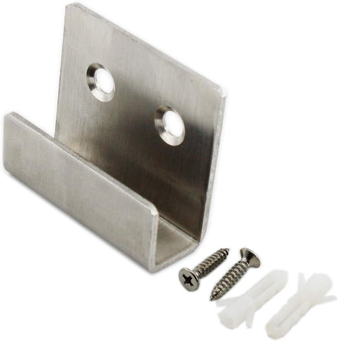 Stainless Steel Tile Bracket Billboard Holder, Wall Mounted Hanger Fastener Utility Hooks for Ceramic Tile Display with Installation Screws 10 Pac...