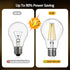 Dimmable A19 Clear LED Light Bulbs 60W Equivalent, 2700K Soft Warm White Light Bulbs 6W E26 Base, Antique Clear Glass Bulb for Living Room Bedroom...
