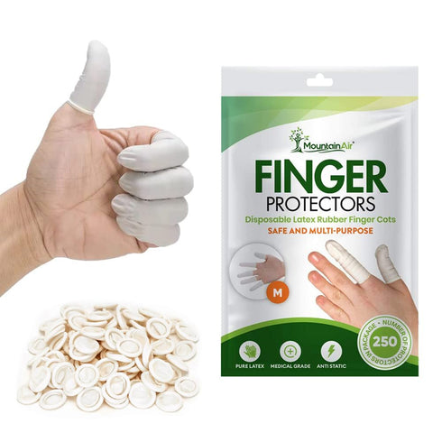 250 Pcs Finger Cots - Disposable Finger Gloves - Rubber Finger Covers for Finger Tips - Electronic Repairs and More – Rubber Fingers Tips Are Prot...