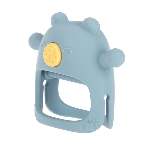 Nuby Silicone Wrist Teething Mitten - Baby Teether Ring - 3+ Months - Blue Bear...