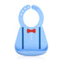Nuby 3D Soft Silicone Baby Bib with Scoop - Silicone Bib for Toddlers and Babies 6+ Months - Suspenders and Bow Tie...
