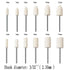 Luo ke 24 Pcs Wool Felt Polishing Bits - 3/32'' Shank Wool Felt Buffing Polishing Kits for Rotary Tools includes Dremel...