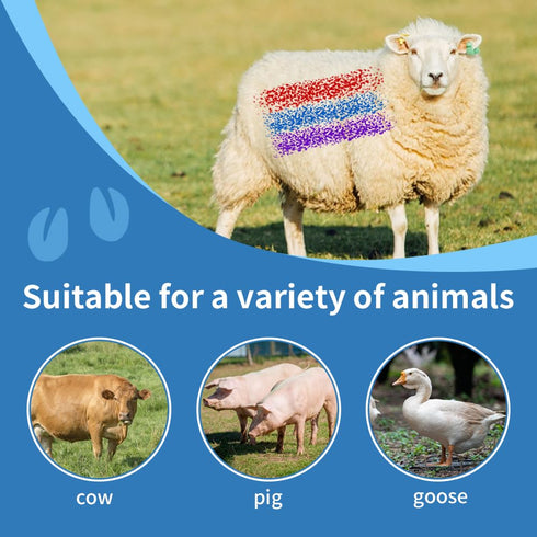 Livestock Marker Crayon 5Pcs Multi-Color Pig Cattle Cow Sheep Marker Farming Livestock Marking Accessories...