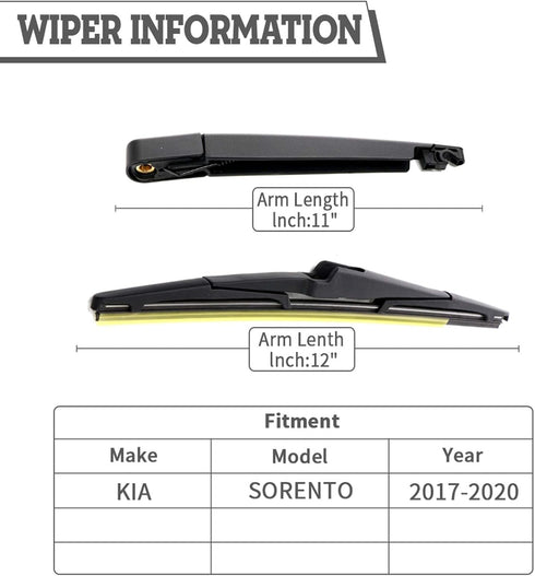 Rear Wiper Arm Blade Nut Set Replacement for KIA Sorento 2016-2020,Rear Wiper Cover Accessories Assembly, Wiper Cap Set for Back Windshield Window...