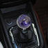 Round Ball Marble Style Shift Knob Universal Manual Shift Knob Spherical Marble Style Shift knob with 3 Adapters M8x1.25, M10x1.25, M10x1.5 (Purpl...