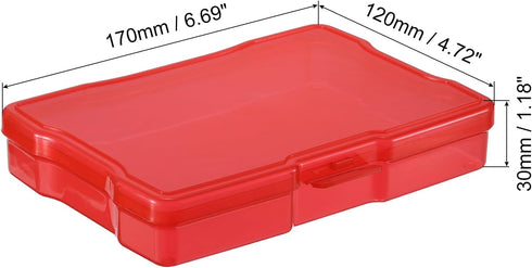 PATIKIL 4x6 Photo Storage Box, 2 Pack Photo Boxes Storage Photo Organizer Cases Storage Container Picture Boxes Plastic for 4x6 Pictures Sticker S...