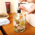 Glass Soap Pump Dispenser Floral and Butterfly 17 Ounce by A Ting...