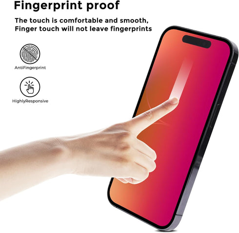 JIEYKJO For iPhone 15 pro max privacy screen protector - anti-blue light, anti-glare, anti-spy gradient color privacy screen protector film......