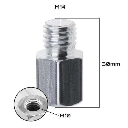 M10 Female Thread to M14 Male Thread Adapter for Angle Grinder Polisher Drill Bit Interface Connector Converter Adapter Power Tool Accessories Car...