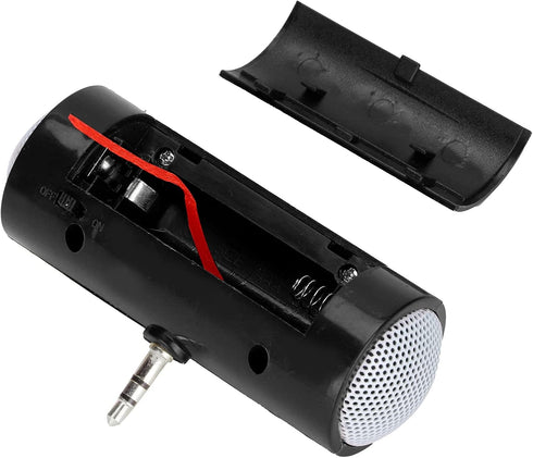 Portable Speaker, 3.5 mm Jack Stereo Battery Powered Wireless Plug in Speaker, Mini Portable Speaker for Mobile Phones and Tablets, (Black)...