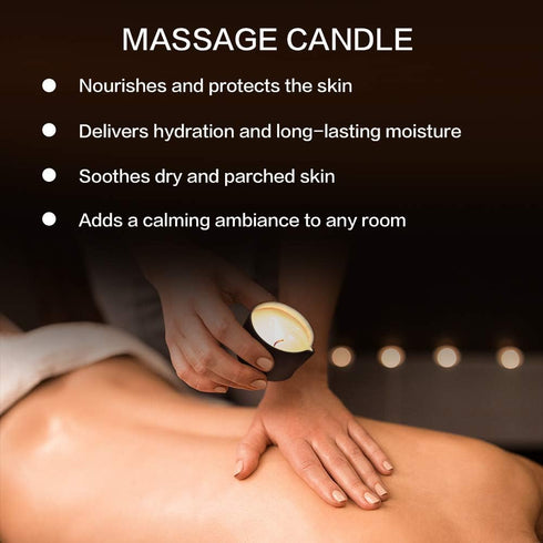 B & G Massage Candle - 6.5Oz Aromatherapy Scented Candle Moisturizing Luxurious Intimacy Relaxing Essential Oil Body Massage Candle for Home Spa -...