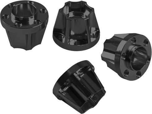 Metal RC 12mm Wheel Hex Hub Extension Combiner Compatible with 1.9/2.2inch Wheel Rim Axial SCX10 Traxxas TRX4 D90 1/10 RC Crawler (15mm, Black)...