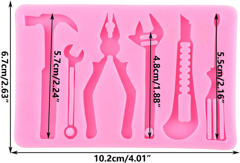 Hand Tools Silicone Molds Construction Tool Fondant Mold For Cake Decorating Cupcake Topper Chocolate Candy Gum Paste Polymer Clay...