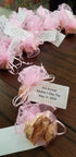 100Pcs 9.8 Inch Round Organza Bags Drawstring, Tulle Circles Baby Shower Wedding Party Favor Gift Bags Sheer Jewelry Candy Pouch (Pink)...