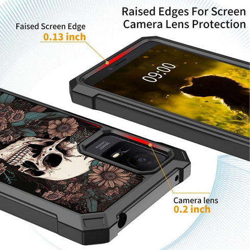 Case for TCL iON X T430W /TCL 40z/TCL iON V T430M/ T430V/T607 Phone Case with Screen Protector (Tempered Glass),Slim TPU Rugged Corners Drop Prote...