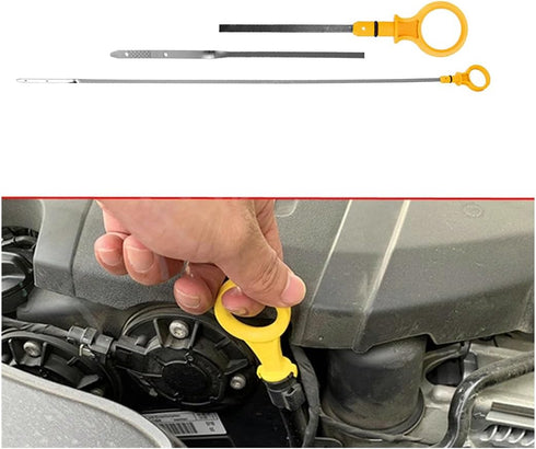 Engine Oil Dipstick, Oil Level Indicator for Car, Dip Stick for Checking Oil Fluid, Replacement OEM# CJ5Z-6750-A, Compatible with Many Vehicle Mod...